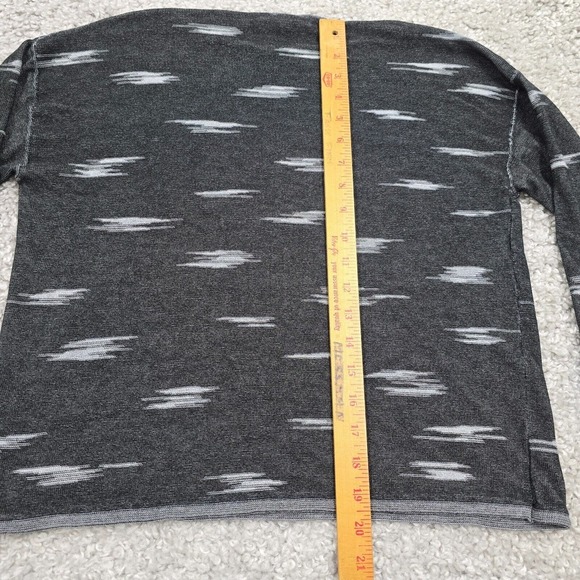 Eileen Fisher Shirt Womens XS Gray Long Sleeve Pullover Boat Neck Tencel Aztec - Picture 8 of 10